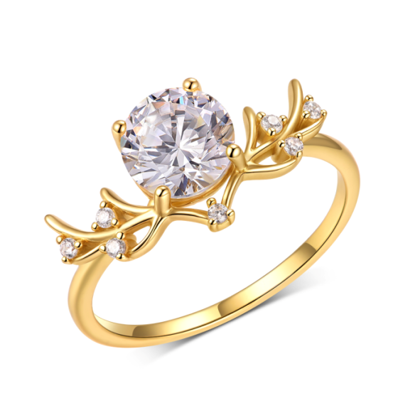 Sterling 925 Silver Moissanite Ring L-MR0156