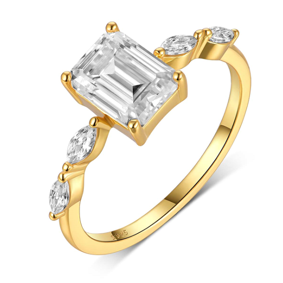 Sterling 925 Silver Moissanite Ring  L-MR0044
