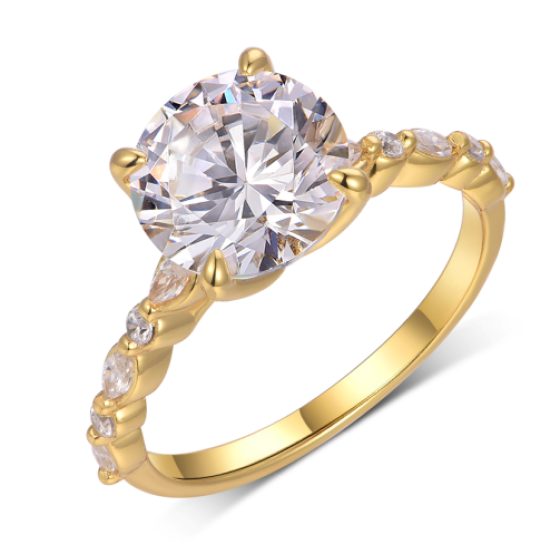 Sterling 925 Silver Moissanite Ring L-MR0158