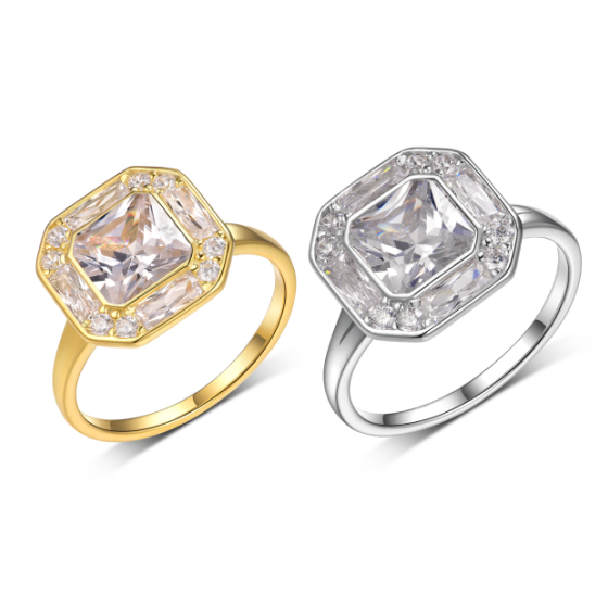 Sterling 925 Silver Moissanite Ring L-MR0159