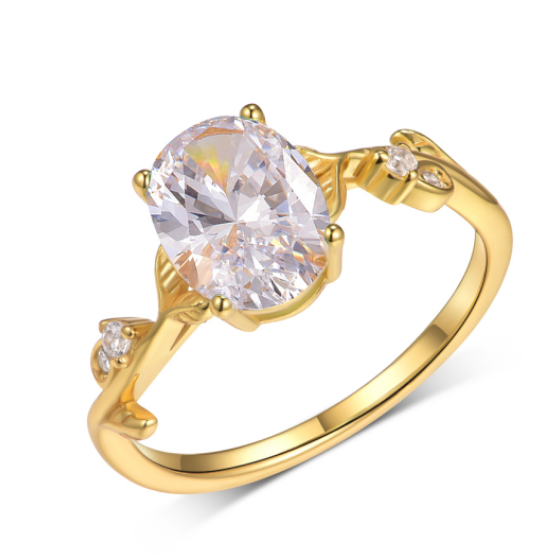 Sterling 925 Silver Moissanite Ring L-MR0162