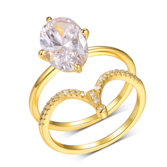 Sterling 925 Silver Moissanite Ring L-MR0173