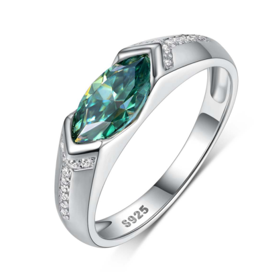 Sterling 925 Silver Moissanite Ring  L-MR0045
