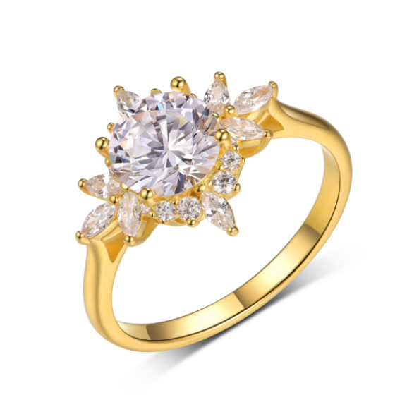 Sterling 925 Silver Moissanite Ring L-MR0183