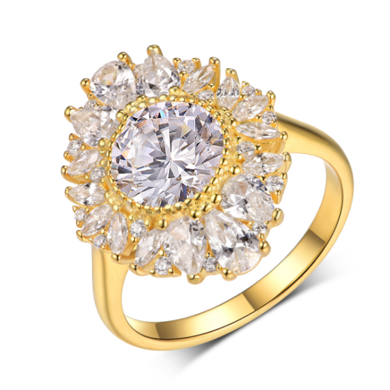 Sterling 925 Silver Moissanite Ring L-MR0187