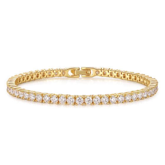 Sterling 925 Silver Moissanite Bracelet L-MB0006-3.0-16