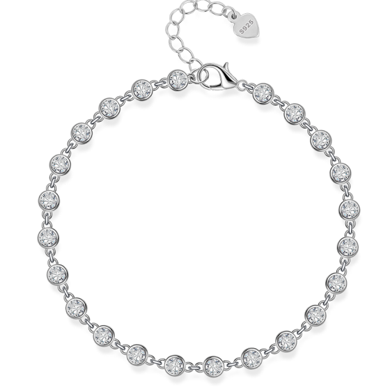 Sterling 925 Silver Moissanite Bracelet L-MB0033