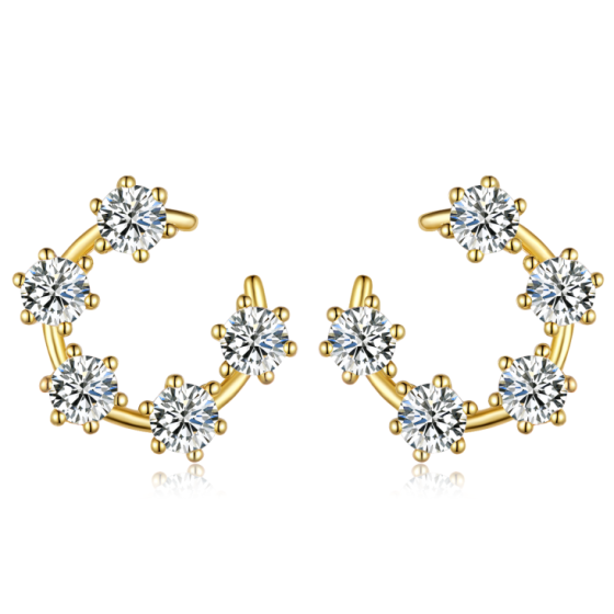 Sterling 925 Silver Moissanite Earrings L-ME0025