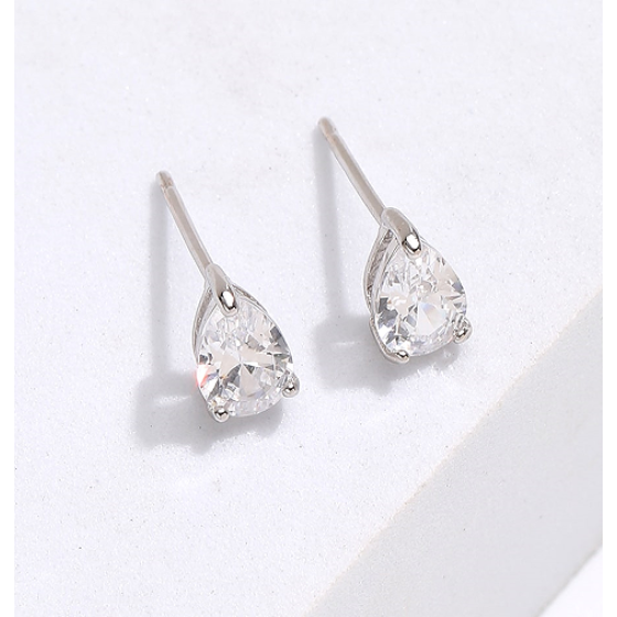 Sterling 925 Silver Moissanite Earrings L-ME0012-1.5CT