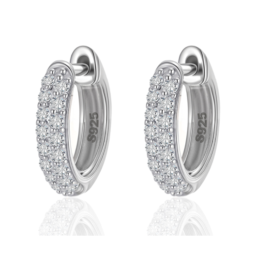 Sterling 925 Silver Moissanite Earrings L-ME0052