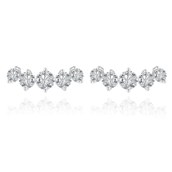 Sterling 925 Silver Moissanite Earrings L-ME0063