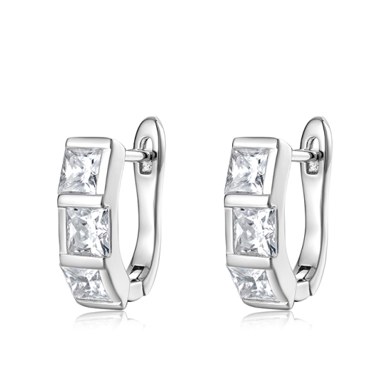 Sterling 925 Silver Moissanite Earrings L-ME0065