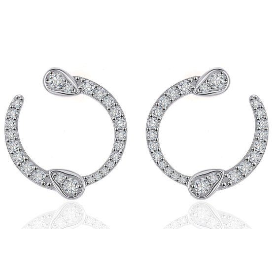 Sterling 925 Silver Moissanite Earrings L-ME0067