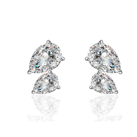 Sterling 925 Silver Moissanite Earrings L-ME0073
