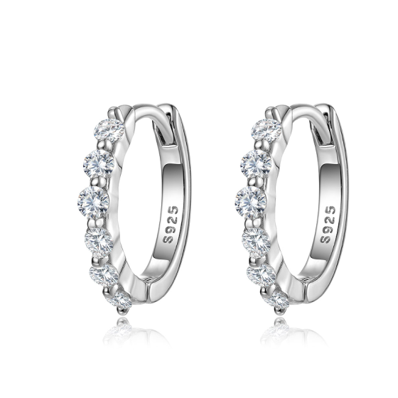 Sterling 925 Silver Moissanite Earrings L-ME0083
