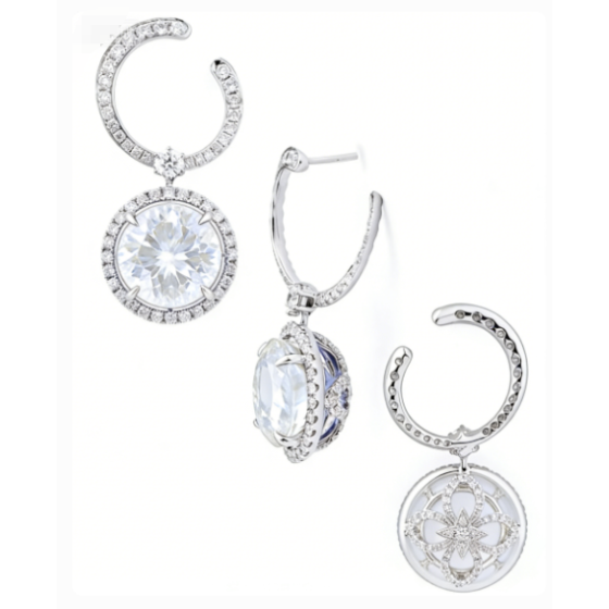 Sterling 925 Silver Moissanite Earrings L-ME0087