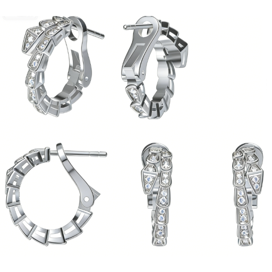 Sterling 925 Silver Moissanite Earrings L-ME0099
