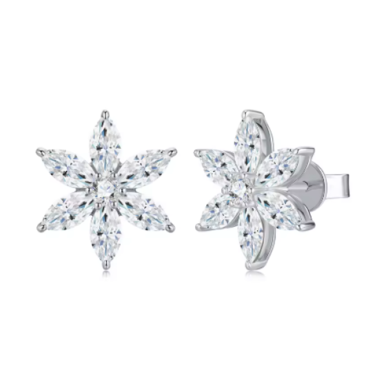 Sterling 925 Silver Moissanite Earrings L-ME0103