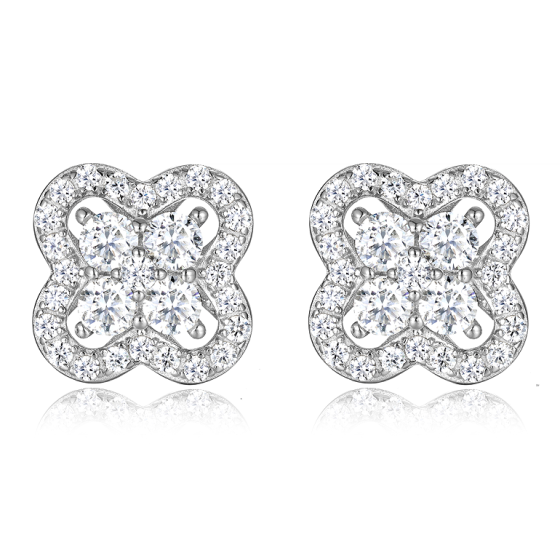 Sterling 925 Silver Moissanite Earrings L-ME0125