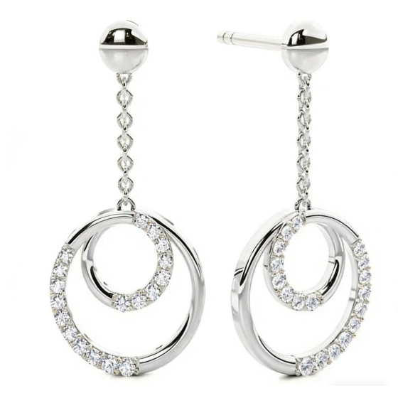 Sterling 925 Silver Moissanite Earrings L-ME0128