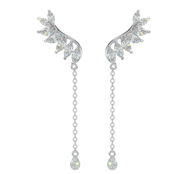 Sterling 925 Silver Moissanite Earrings L-ME0129