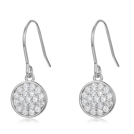Sterling 925 Silver Moissanite Earrings L-ME0162