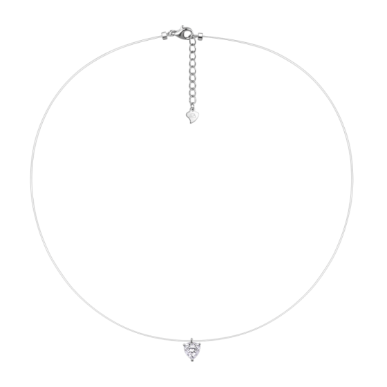 Sterling 925 Silver Moissanite Necklace L-MP0047-8.0