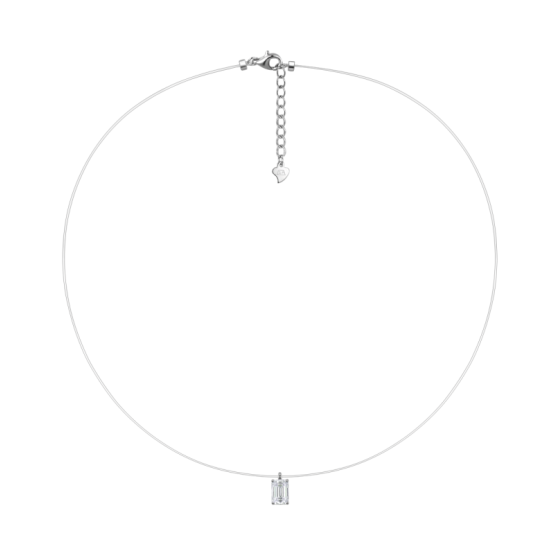 Sterling 925 Silver Moissanite Necklace L-MP0049-7*9