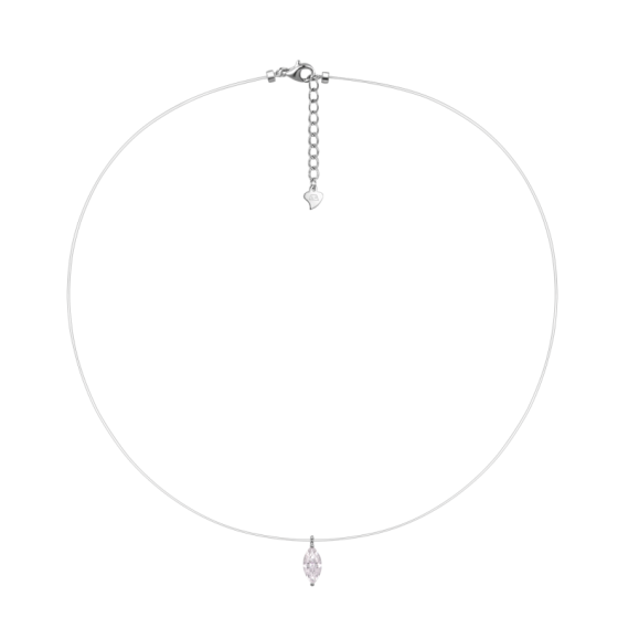 Sterling 925 Silver Moissanite Necklace L-MP0051-6*12