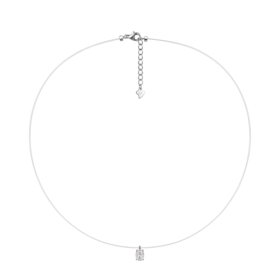 Sterling 925 Silver Moissanite Necklace L-MP0052-8*10