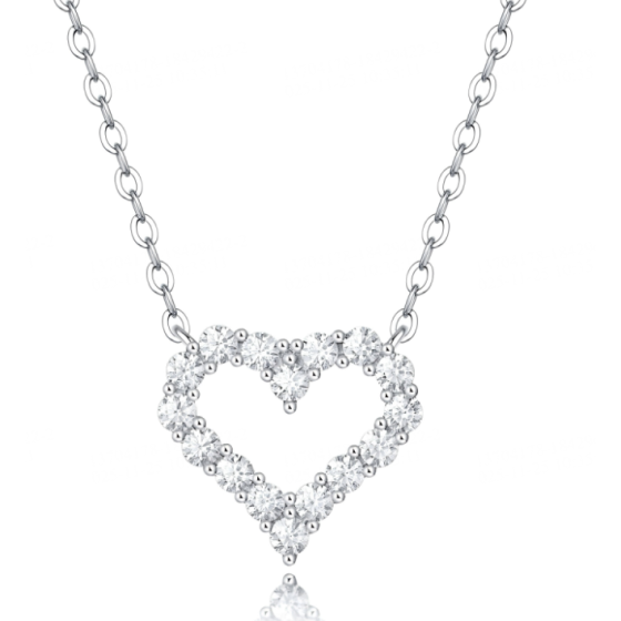 Sterling 925 Silver Moissanite Necklace L-MP0056