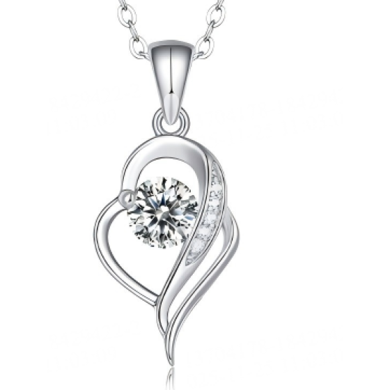 Sterling 925 Silver Moissanite Necklace L-MP0061-5.0