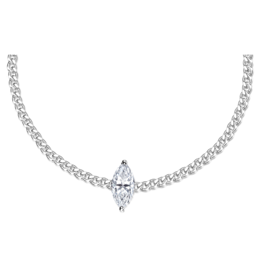 Sterling 925 Silver Moissanite Necklace L-MP0064-MS-2CT