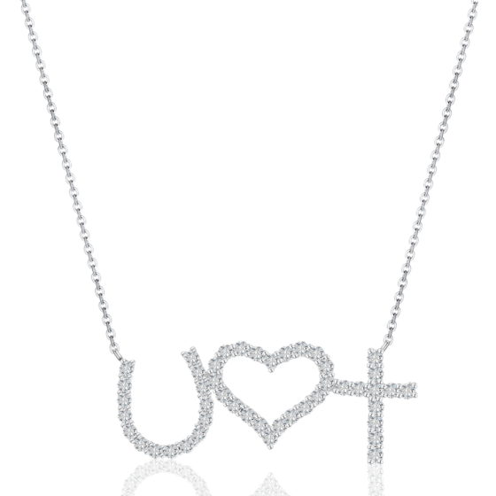 Sterling 925 Silver Moissanite Necklace L-MP0091