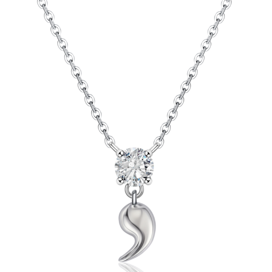 Sterling 925 Silver Moissanite Necklace L-MP0092