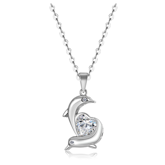 Sterling 925 Silver Moissanite Necklace L-MP0123