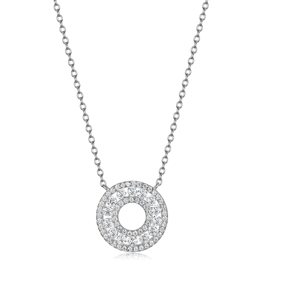 Sterling 925 Silver Moissanite Necklace L-MP0136