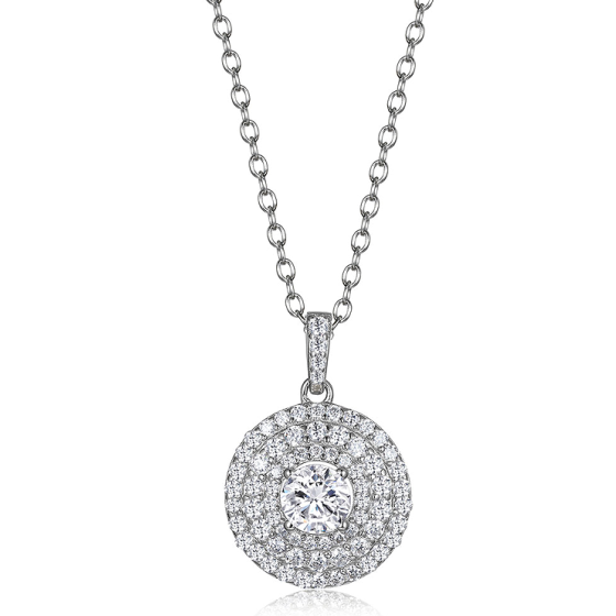 Sterling 925 Silver Moissanite Necklace L-MP0137