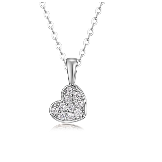 Sterling 925 Silver Moissanite Necklace L-MP0154