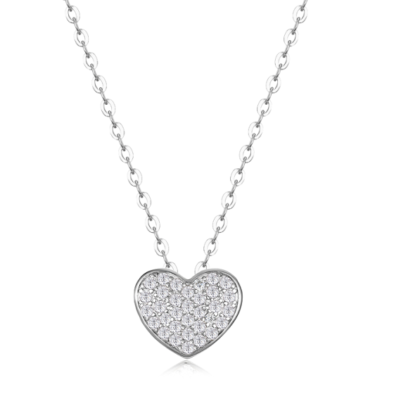 Sterling 925 Silver Moissanite Necklace L-MP0158