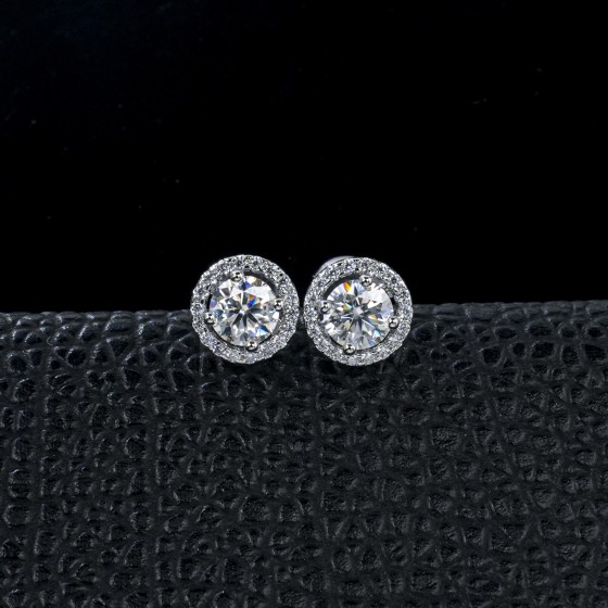 Moissanite Earrings (E1102)