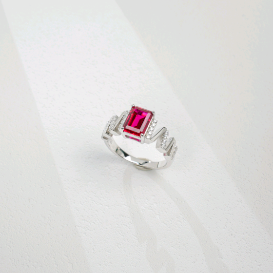 Lab Ruby Ring (ZHF-R1071B)