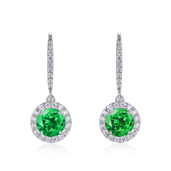 Green Nano Earrings (ZHF-E1445L)