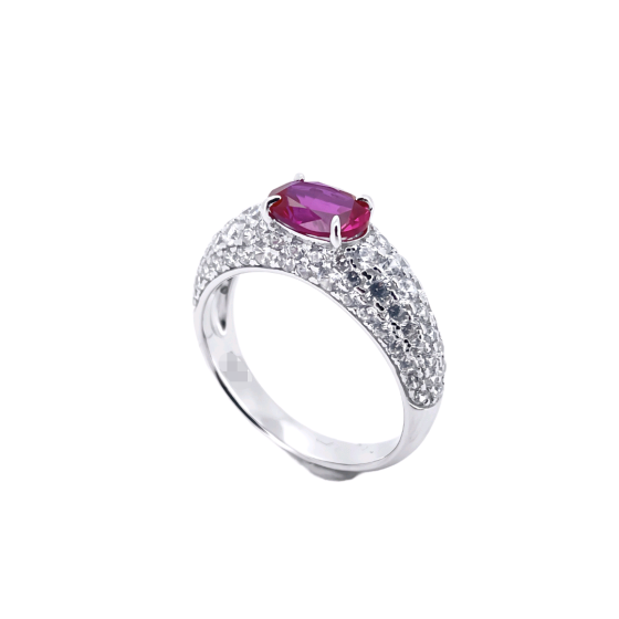 Lab Ruby Ring (ZHFR1437R)