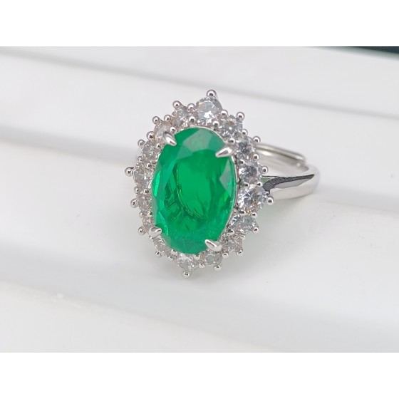 Green Glass Ring (ZHF-R1609)