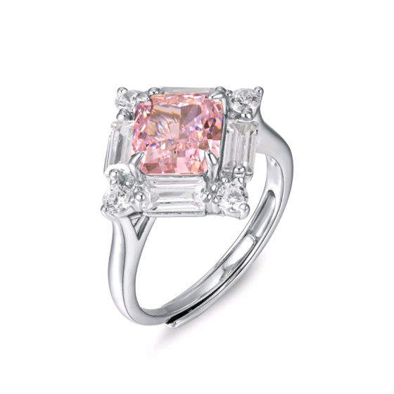 Pink Cubic Zirconia Ring (ZHF-R0644Y)