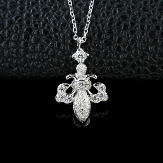 925 Sterling Silver Cubic Zirconia Necklace(P0882)