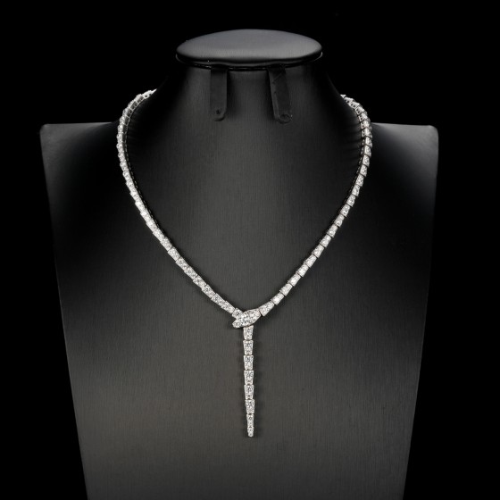 925 Silver Snake Chain Necklace (ZHF-P1333G)