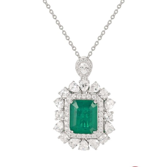 925 Silver Glass Necklace(ZHF-P1255L)
