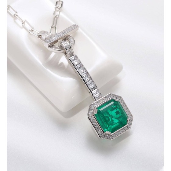 925 Silver Glass Necklace(P0340)